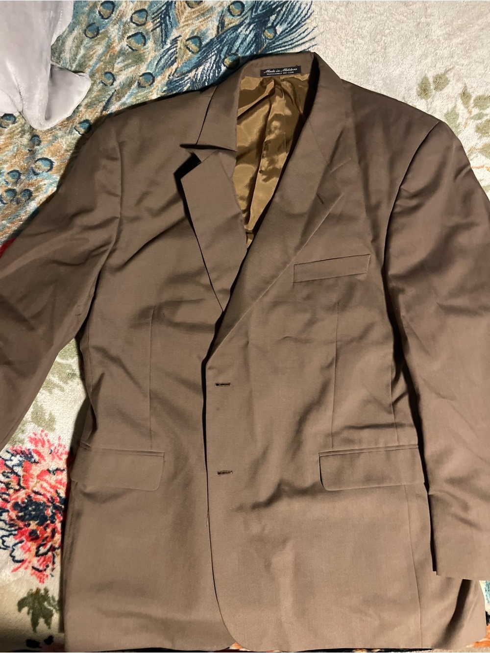 Men's Brown Single-Breasted Suit Jacket - Classic Tailored Blazer